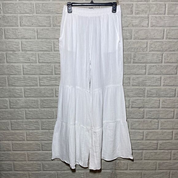 ⭐️NWT MSRP $180 SUPPLY & DEMAND Tatum Cotton Wide-Leg Pants White size Small - Picture 4 of 11
